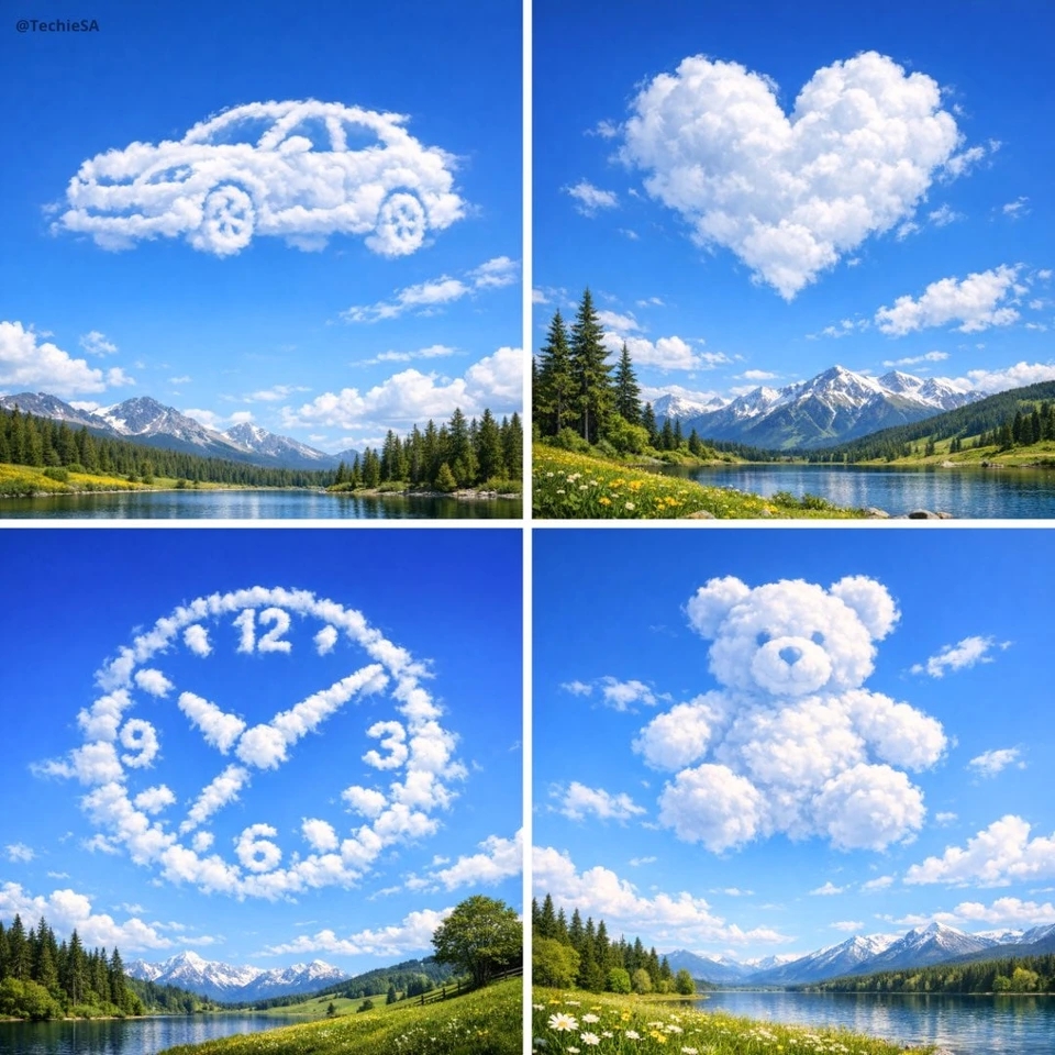 Flux 3 (flux-3.org) prompt example: Cloud silhouette landscape