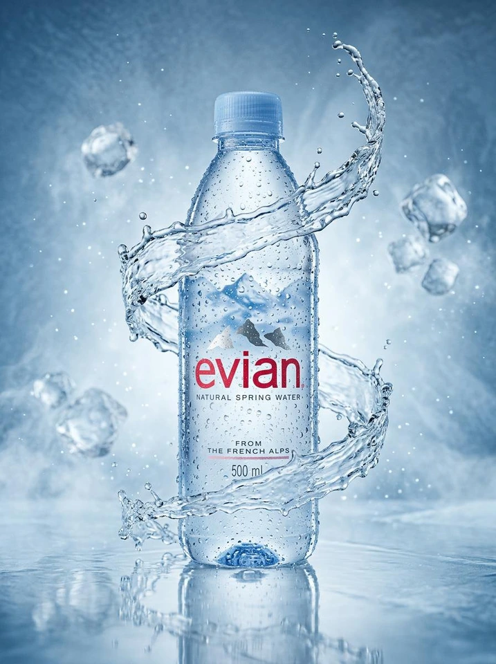 Flux 3 (flux-3.org) prompt example: Luxury Water Bottle Product Photography