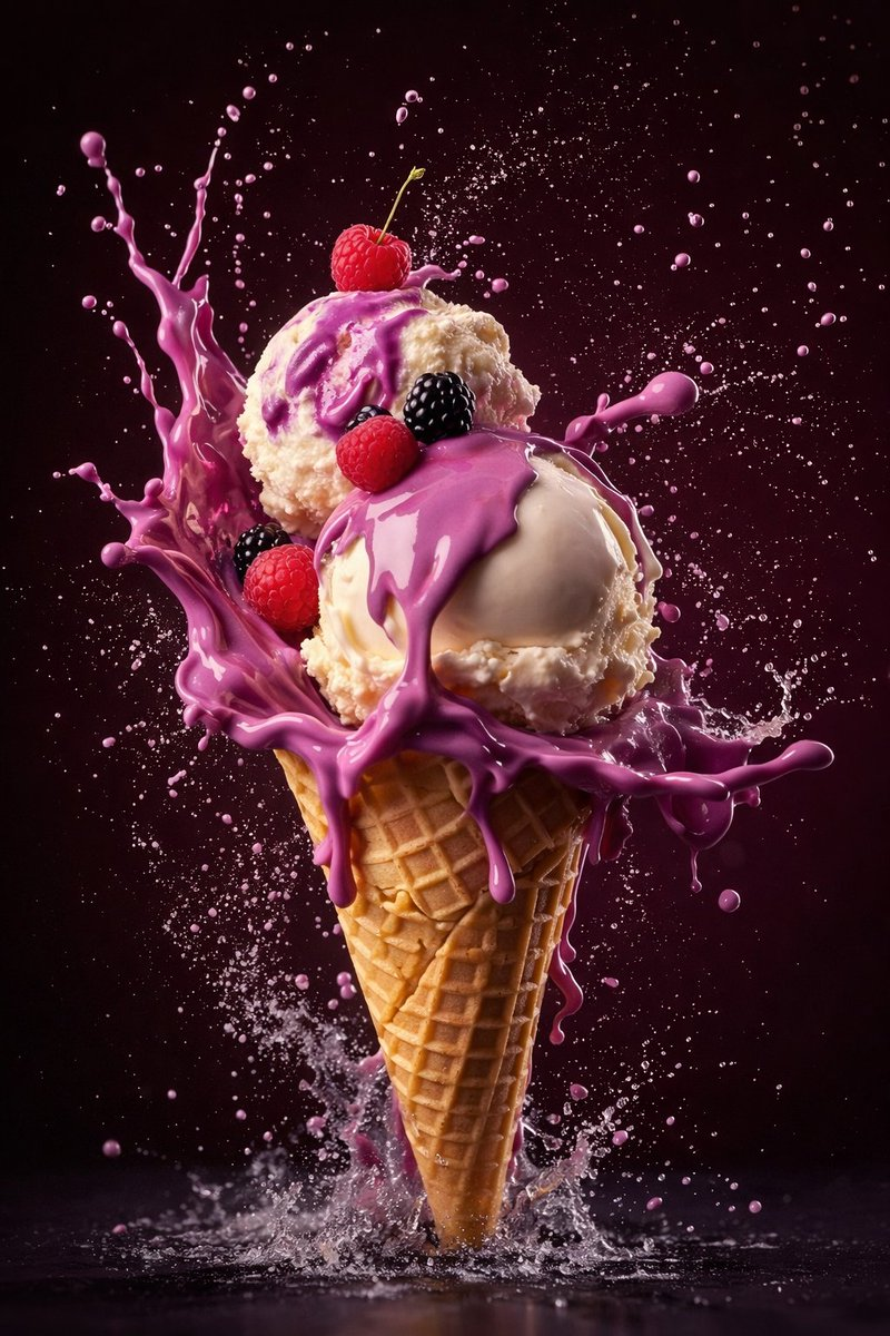 Flux 3 (flux-3.org) prompt example: Hyperreal food campaign