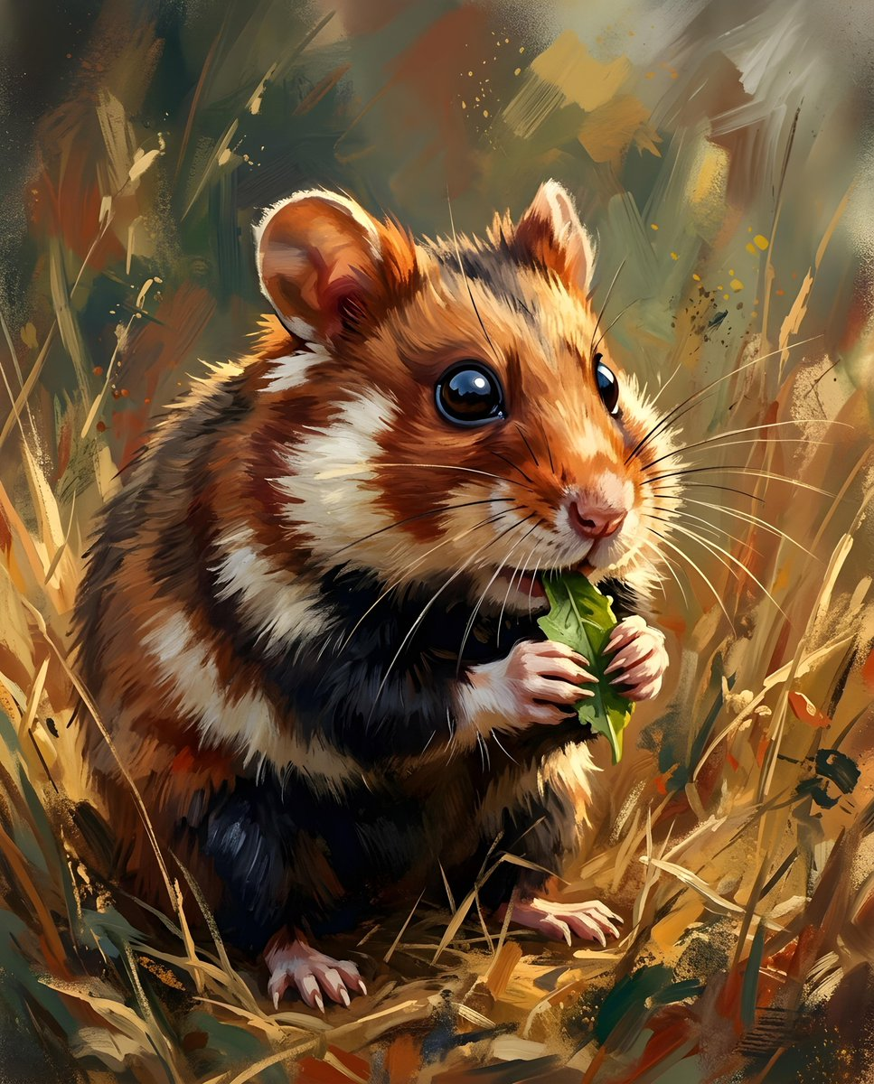 Flux 3 (flux-3.org) prompt example: European Hamster Wildlife Photography