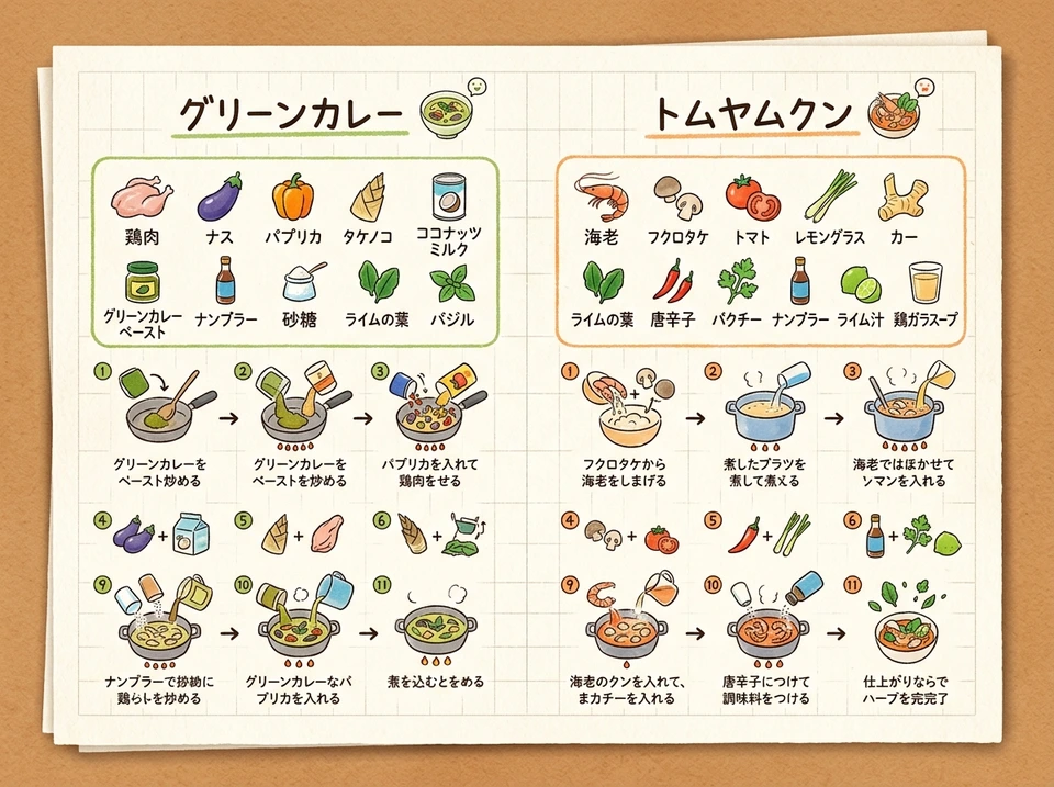 Flux 3 (flux-3.org) prompt example: Handwritten Memo Recipe Illustration