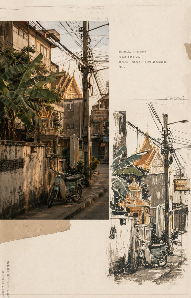 Flux 3 (flux-3.org) prompt example: Vintage Travel Journal Collage