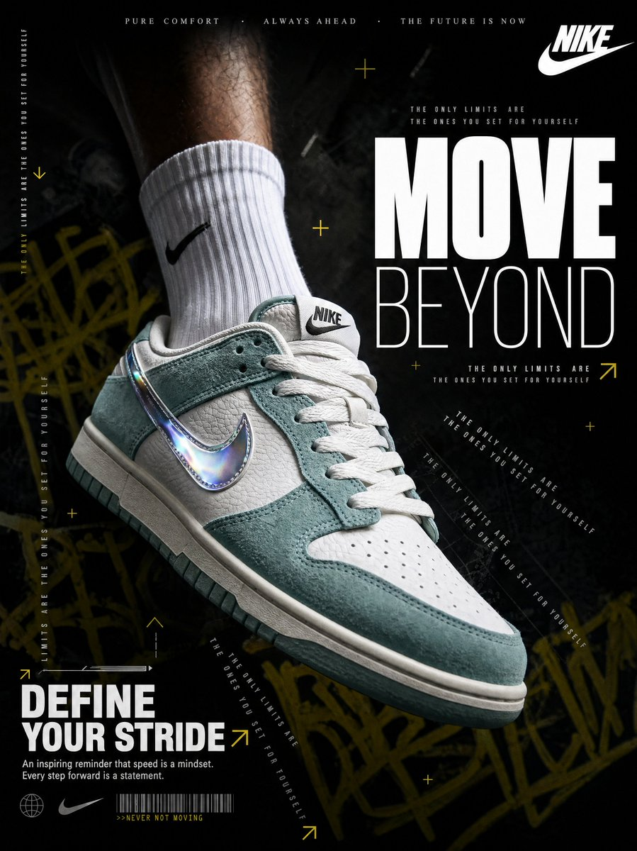 Flux 3 (flux-3.org) prompt example: Dark sneaker editorial