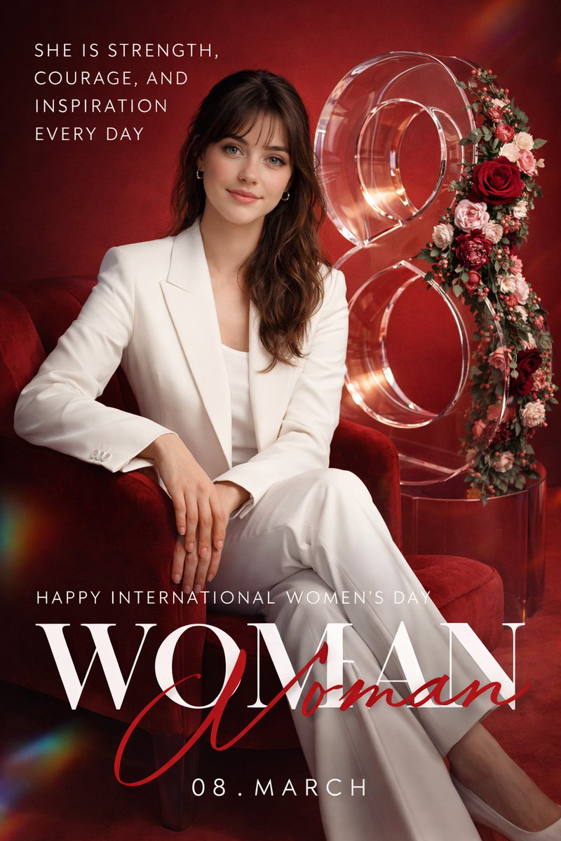 Flux 3 (flux-3.org) prompt example: Women's Day editorial campaign