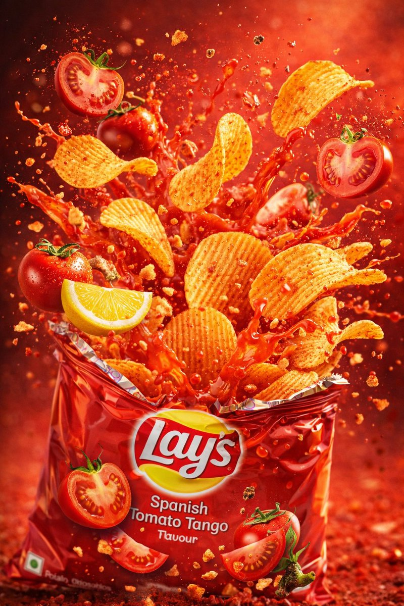 Flux 3 (flux-3.org) prompt example: Tomato snack explosion