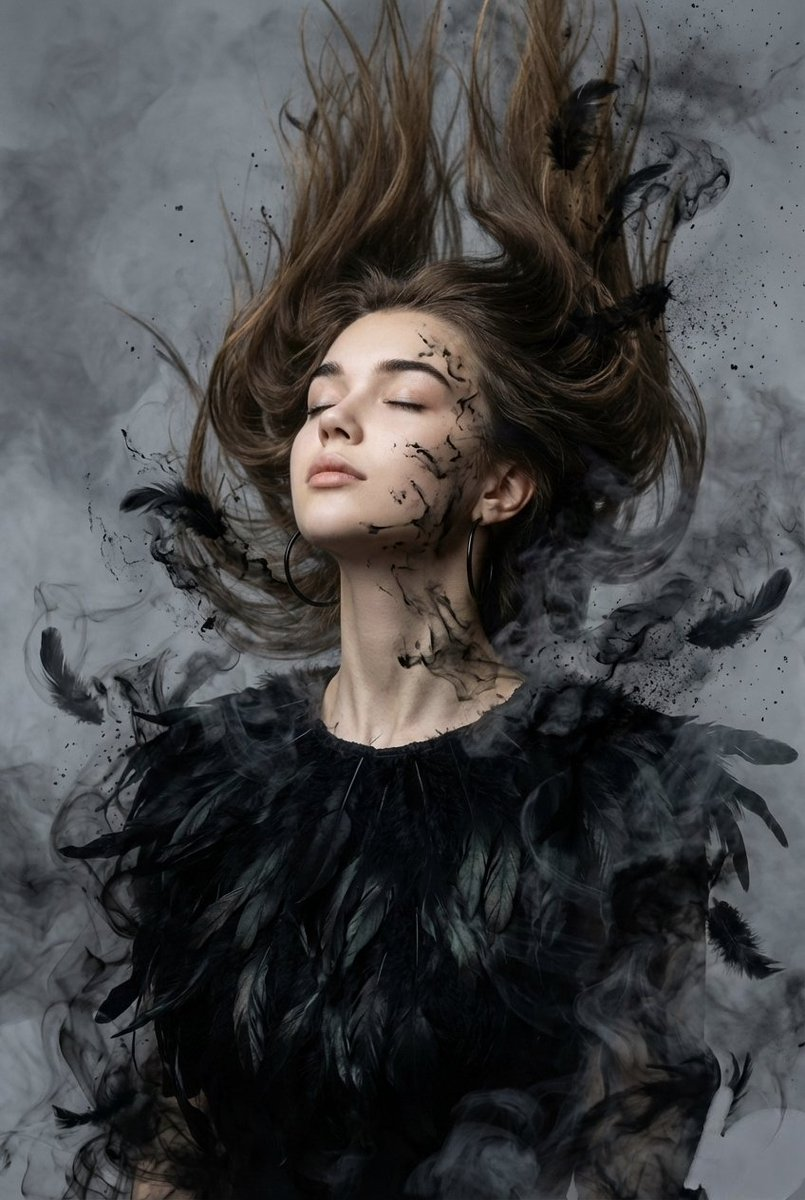 Flux 3 (flux-3.org) prompt example: Ethereal cinematic portrait